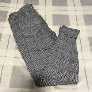 American Eagle Plaid High Rise Jeggings Size 4 Short